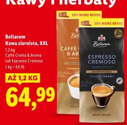 Lidl Kawa ziarnista XXL Caffe Crema & Aroma 1,2 kg Bellarom oferta