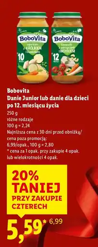 Lidl Danie Junior różne rodzaje BoboVita oferta