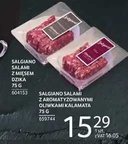 Selgros Salgiano salami z aromatyzowanymi oliwkami kalamata 75 g Selgros oferta