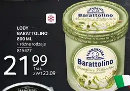 Selgros Lody LODY BARATTOLINO 800 ML różne rodzaje oferta