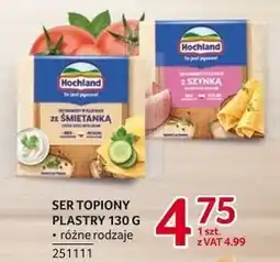 Selgros Ser topiony plastry Hochland 130g różne rodzaje oferta