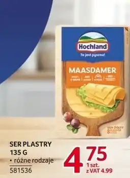 Selgros Ser plastry Hochland Maasdamer 135g różne rodzaje oferta