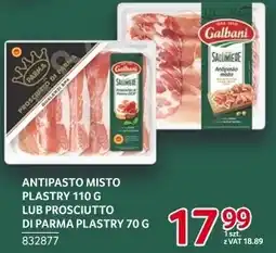 Selgros Antipasto misto plastry 110 g lub Prosciutto di Parma plastry 70 g Galbani oferta