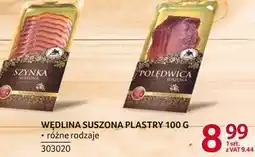 Selgros Wędlina suszona plastry 100 g różne rodzaje ZMB Białystok oferta