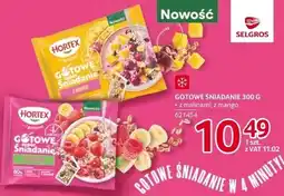 Selgros Gotowe śniadanie z malinami, z mango 300g Hortex oferta