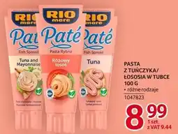Selgros Pasta z tuńczyka/łososia w tubie Rio Mare oferta