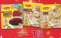 Selgros Zupa instant Winiary wybrane rodzaje oferta