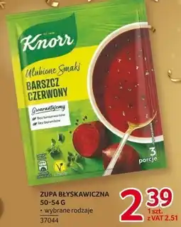 Selgros Zupa błyskawiczna Knorr Barszcz czerwony 50-54 g wybrane rodzaje oferta