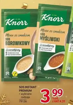Selgros Sos instant premium Knorr wybrane rodzaje oferta
