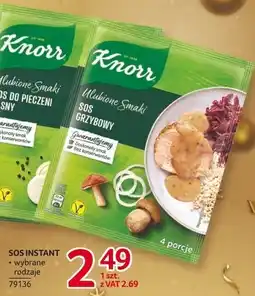 Selgros Sos instant Knorr wybrane rodzaje oferta
