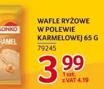 Selgros Wafle ryżowe Sonko w polewie karmelowej 65 g oferta