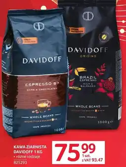 Selgros Kawa ziarnista Davidoff 1 kg oferta