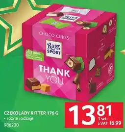 Selgros Czekolady Ritter 176 g różne rodzaje Ritter Sport oferta
