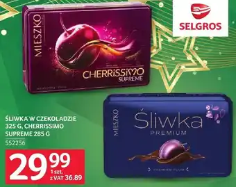 Selgros Śliwka w czekoladzie Cherrissimo Supreme 285 g oferta