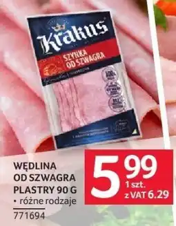 Selgros Wędlina od szwagra plastry różne rodzaje Krókus oferta