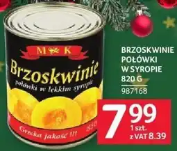 Selgros Brzoskwinie połówki w syropie M&K 825 g oferta