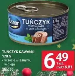 Selgros Tuńczyk kawałki Lisner 170 g kawałki we własnym soku w oleju oferta