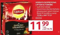 Selgros Herbata ekspresowa Lipton 92 torebki oferta