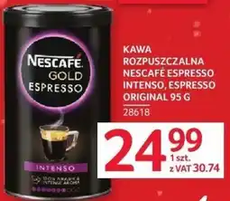 Selgros Kawa rozpuszczalna Nescafe Espresso Intenso, Espresso Original 95 g oferta