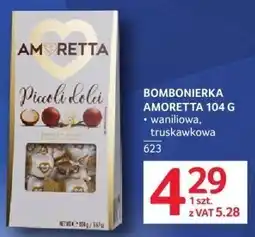 Selgros Bombonierka Amoretta słodka asortyment w waniliową, truskawkowa 104 g oferta