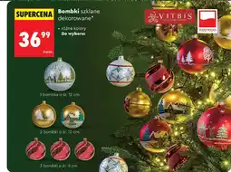 Biedronka Bombki szklane dekorowane VITBIS oferta