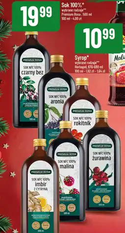 Polomarket Sok 100% Premium Rosa (500 ml, czarny bez/aronia/rokitnik/malina/imbir z cytryną/żurawina) oferta