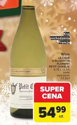 Carrefour Wino La Cave D'augustin Florent Petit Chablis oferta