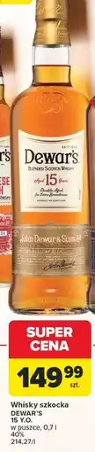 Carrefour Whisky puszka Dewar's 15 Years Old oferta