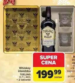 Carrefour Whiskey + szklanki Teeling oferta