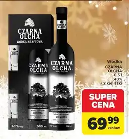 Carrefour Wódka + kieliszki Czarna Olcha oferta