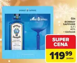 Carrefour Gin + kieliszek Bombay Sapphire oferta