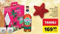 Carrefour Rum + 2 szklanki Naga 10 oferta