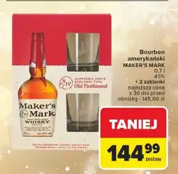 Carrefour Bourbon + 2 szklanki Maker's Mark oferta