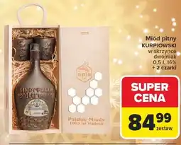 Carrefour Miód pitny kamionka + kubeczki Dwójniak Kurpiowski oferta