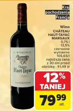Carrefour Wino Margaux Chateau oferta