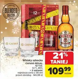 Carrefour Whisky + 2 szklanki Chivas Regal 12 oferta