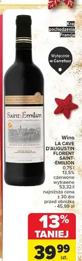 Carrefour Wino wytrawne Saint-Emilion oferta