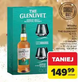Carrefour Whisky + 2 szklanki karton The Glenlivet 12 Yo oferta