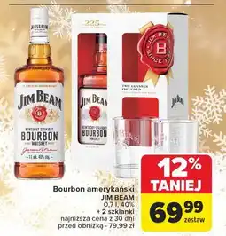 Carrefour Bourbon + 2 szklanki Jim Beam oferta