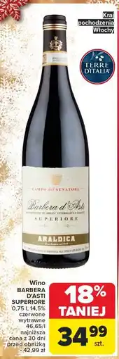 Carrefour Wino Barbera D'asti Superiore oferta