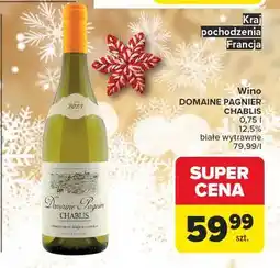 Carrefour Wino wytrawne Domaine Pagnier Chablis oferta