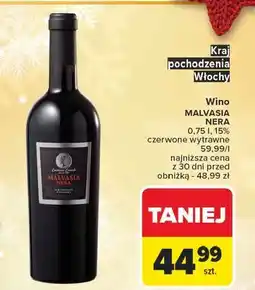 Carrefour Wino Malvasia Nera Bellanova oferta