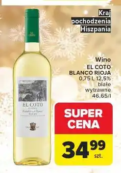 Carrefour Wino białe wytrawne El Coto Rioja oferta