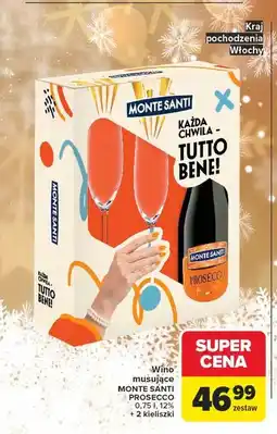 Carrefour Wino + 2 kieliszki Monte Santi Prosecco oferta