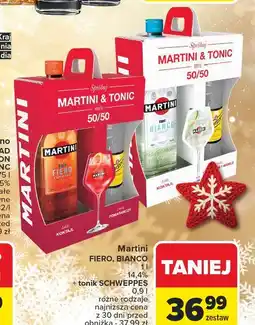 Carrefour Vermouth + schweppes indian tonic 900 ml Martini Bianco oferta