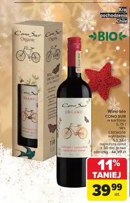 Carrefour Wino + karton Cono Sur Organic oferta