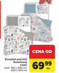 Carrefour Komplet pościeli flanelowej 200 x 220 cm + 2x 70 80 Faro oferta
