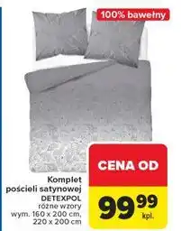 Carrefour Komplet pościeli satynowej 220 x 200 cm Detexpol oferta