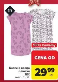 Carrefour Koszula nocna damska rozm. s-xl Tex oferta