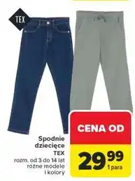 Carrefour Spodnie dziecięce Tex oferta